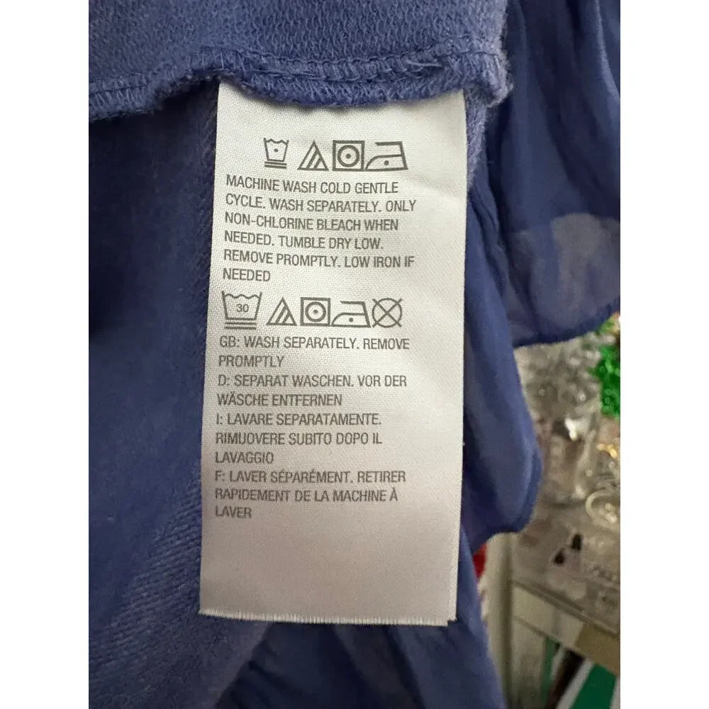 Logo by Lori Goldstein Open Front Top Cardigan Hooded Light Flowy Purple Ruffle - Picture 5 of 9